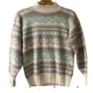 Vintage Adele Colorful Patterned Women's Sweater